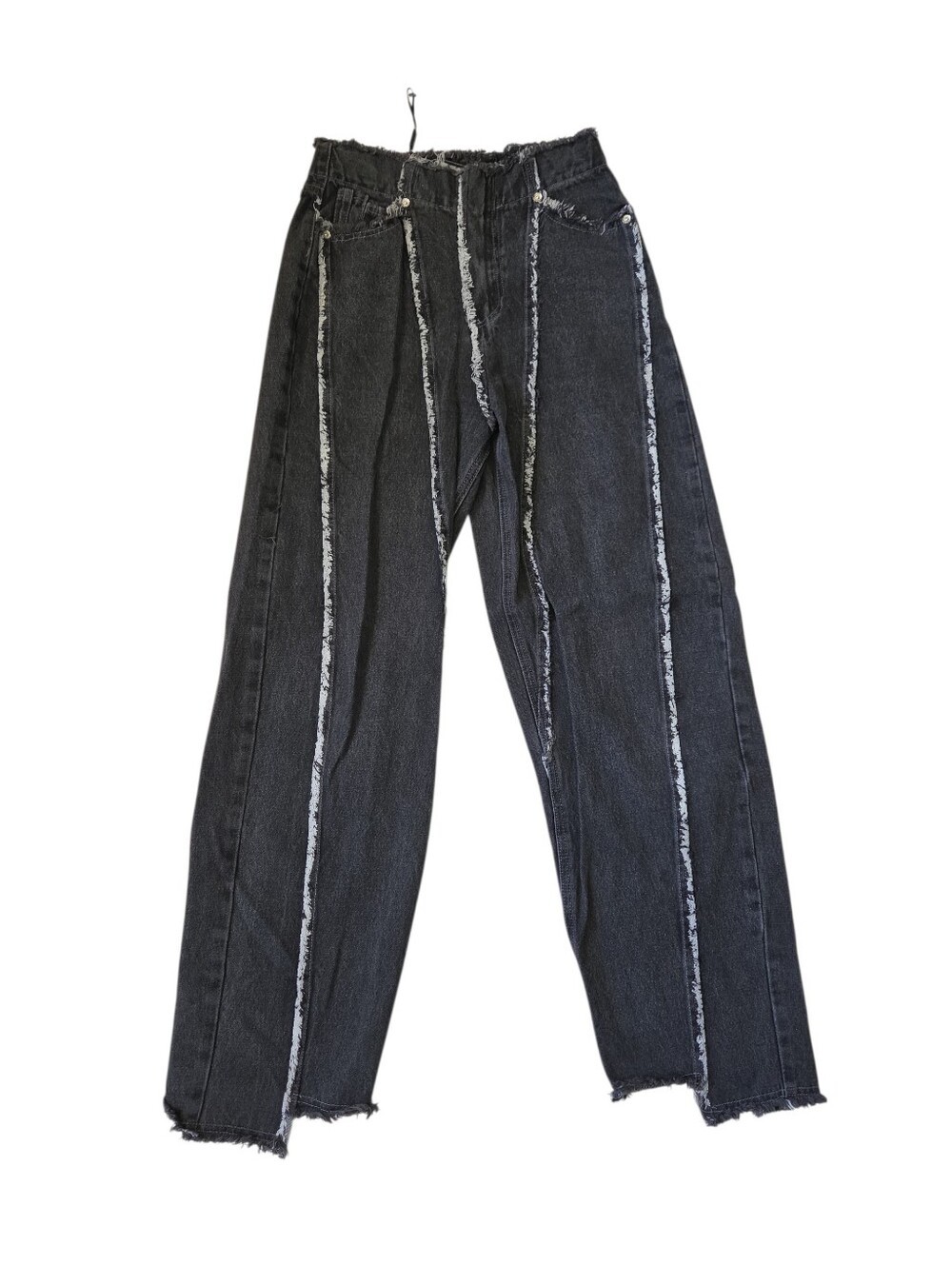 NEW Maniere De Voir Distressed Baggy Jeans Gray Size 4 - Picture 3 of 10